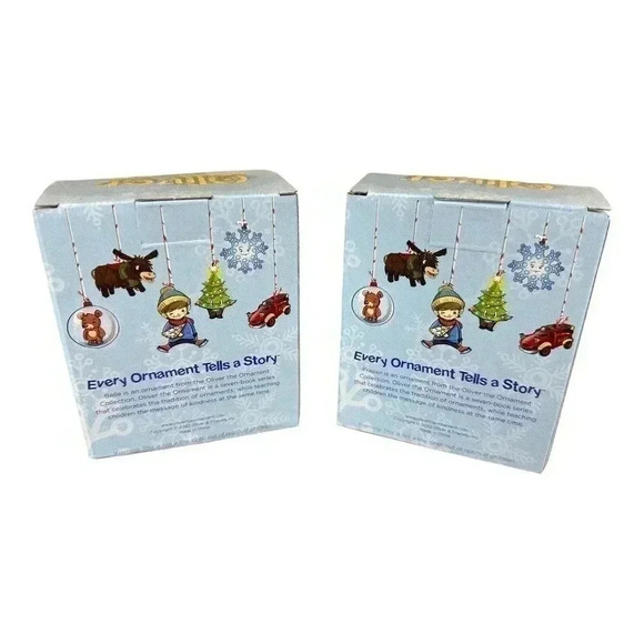 Oliver the Ornament LOT Christmas Gift Set, Snow Globe, Ornaments, And Books NEW - Picture 15 of 16